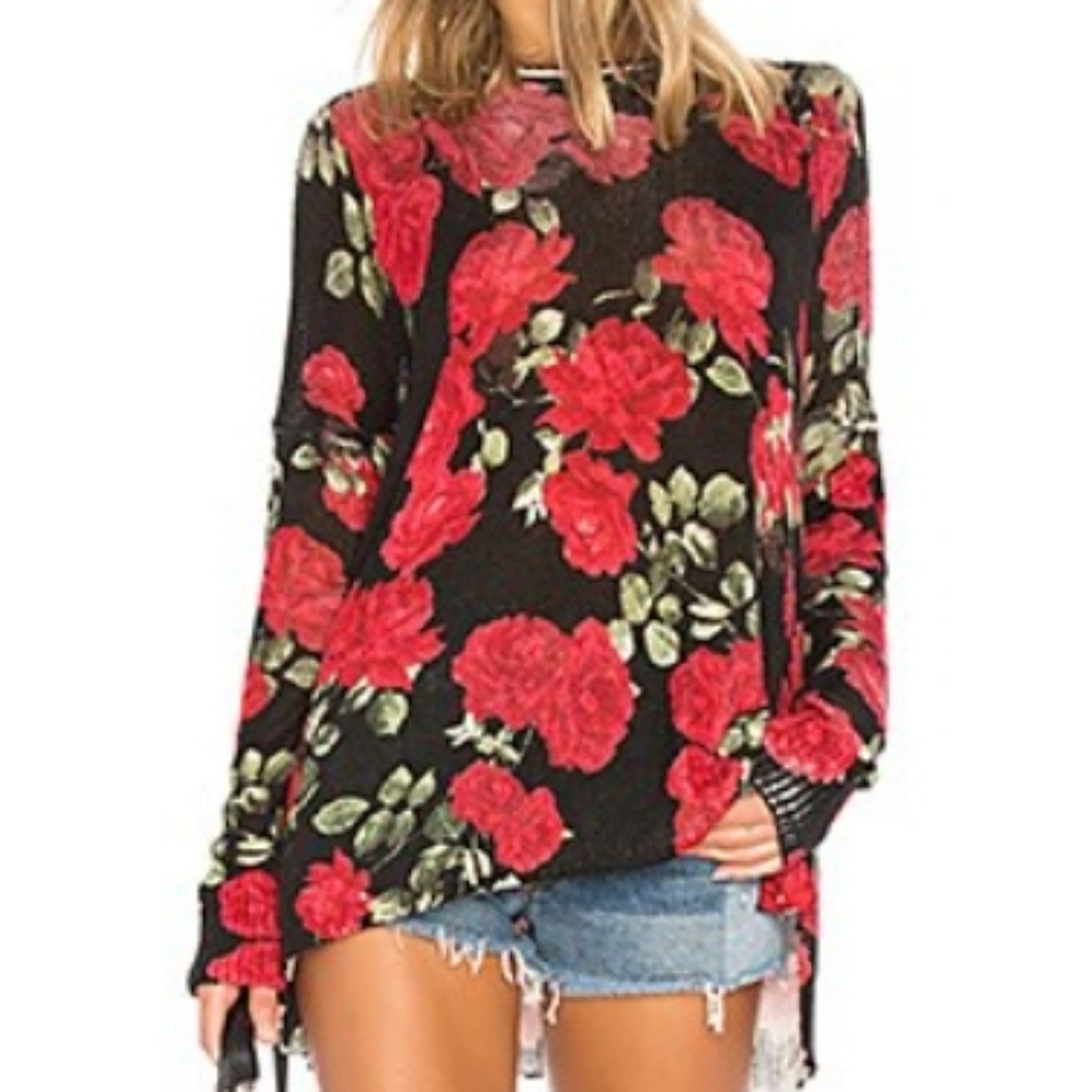 SHOW ME YOUR MUMU Bonfire Sweater Budding Romance Top Shirt Size Small - Picture 7 of 7